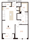 1 bed 1 bath A1 Floorplan 1 bed 1 bath A1 Floorplan, at Southline Residences, San Antonio, 78215
